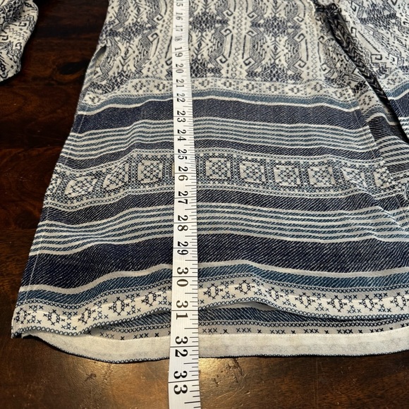 Calypso St. Barth 100% Silk Lightweight Navy Blue Cover-up Tassel Closure Size S - Picture 10 of 11